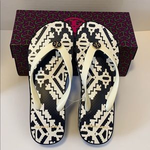 Tory Burch Cut-out Wedge Flip Flop Size 6 NIB!